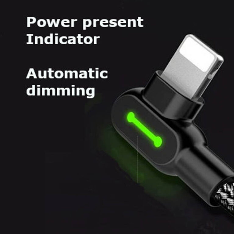 USB Type A to Lightning Cable with Led - 50cm - Eastern Beaver Inc