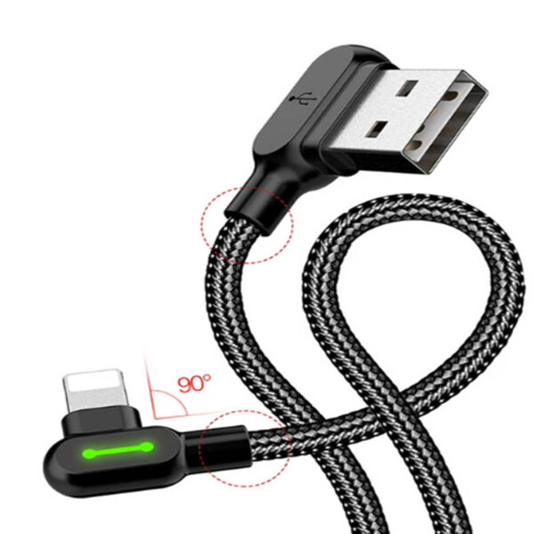 USB Type A to Lightning Cable with Led - 50cm - Image 2