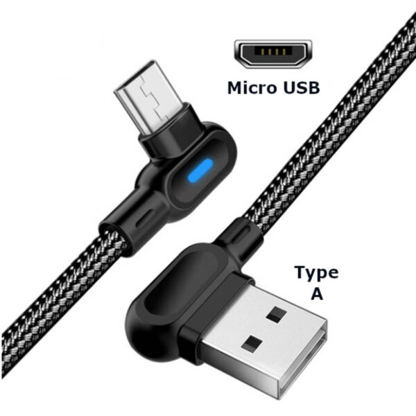 USB Type A to Micro USB Cable With Led - 25cm