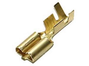 Brass Yazaki .250 3 sq mm Female Brass Receptacle