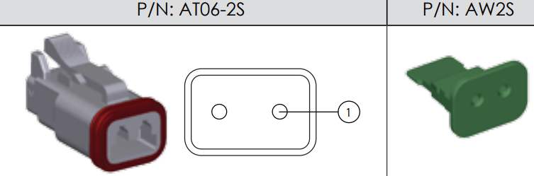 2 Pin Amphenol AT - Sealed Connector 'Deutsch' - Image 3