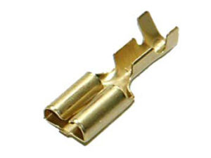 Brass Yazaki .250” 2 sq mm Female Brass Receptacle