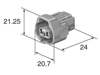 2 Pin TS 090 Sealed Connector - Image 3