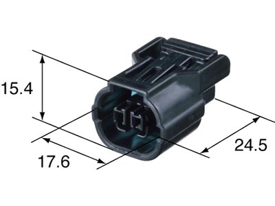 2 Pin HX 040 Sealed Connector - 'Center Rib' - Eastern