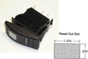 LED SPST Rocker Switch (20A) -[ Contura ]