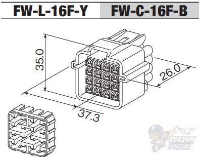 16 Pin RFW 090 Female Sealed Connector - Image 2