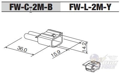 2 Pin RFW 090 Male Sealed Connector - Image 2