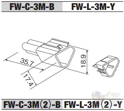 3 Pin RFW 090 Male Sealed Connector - 'TRI' - Image 2