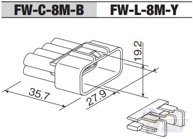 8 Pin RFW 090 Male Sealed Connector - Image 2