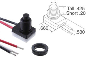 Waterproof Little Push Button Switch SPDT (4A) With Cap
