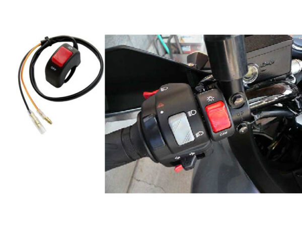 Handlebar Rocker On/Off Switch (5A) - For 7/8” and 1” handlebars - [SPST]