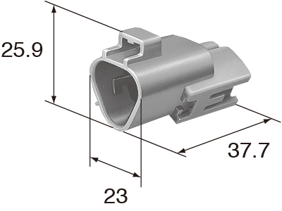 3 Pin TS 090 Sealed Connector - 'TRI' - Image 2