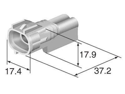 2 Pin TS 090 Sealed Connector - 'Special B' - Image 2
