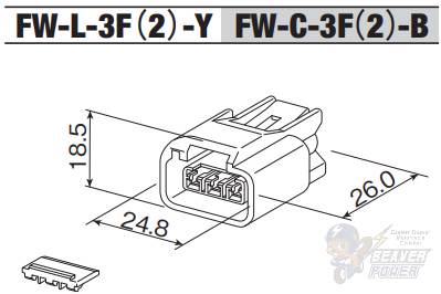 3 Pin RFW 090 Female Sealed Connector - Image 2