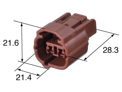 2 Pin HX 090 Sealed Connector - 'Bottom Left Rib' - Image 3