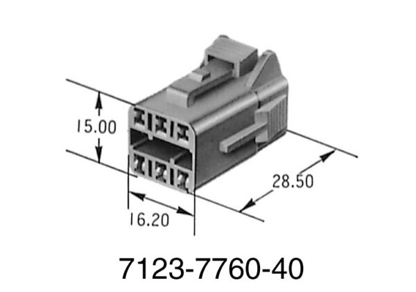 6 Pin 62-Z 060 Sealed Connector - Image 4