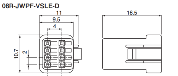 8 Pin JWPF Sealed Connector - Image 2