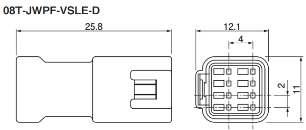8 Pin JWPF Sealed Connector - Image 3