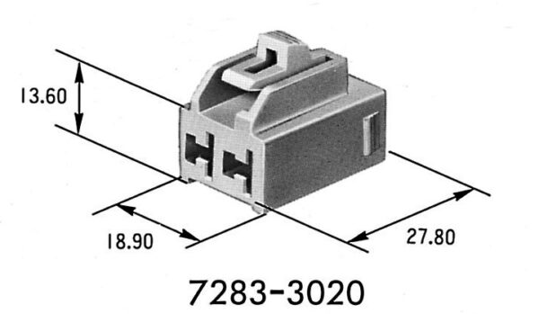 2 Pin Sumitomo 8.0 ( .312" ) Connector  [Female] - Image 2